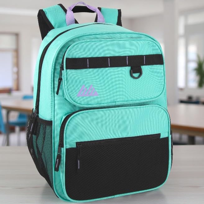 Summit Ridge Travel Backpack for Men and Women, Spacious Work Daypack with Water Bottle Pockets (Mint Green) - color: Mint Green