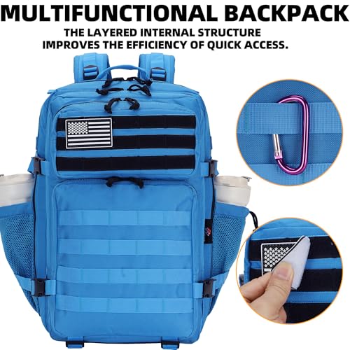 Lovelinks21 45L Tactical Assault Backpack 3 day assault pack with Molle Waterproof backpack Rucksack for Tactical Backpacks (Dark Blue) - color: Dark Blue