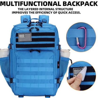 Lovelinks21 45L Tactical Assault Backpack 3 day assault pack with Molle Waterproof backpack Rucksack for Tactical Backpacks (Dark Blue) - color: Dark Blue