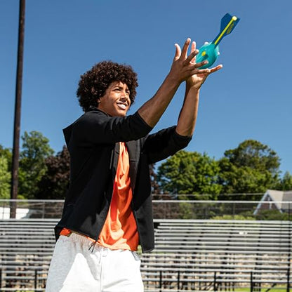 Nerf Vortex Aero Howler Neon Foam Ball, Classic Long-Distance Football, Flight-Optimizing Tail, Whistling Sound, Indoor & Outdoor Fun (Amazon Exclusive) - color: Light Blue