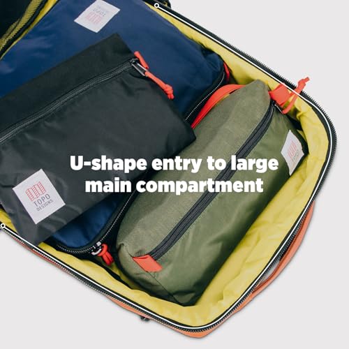 Topo Designs Global Travel Bag – 30L or 40L - Carry-On Compliant Most Airlines, Durable Travel Duffel Bag, Clam Shell Main Pocket, Laptop Sleeve, Backpack, Luggage (30L / Olive) - color: Olive, size: 30L