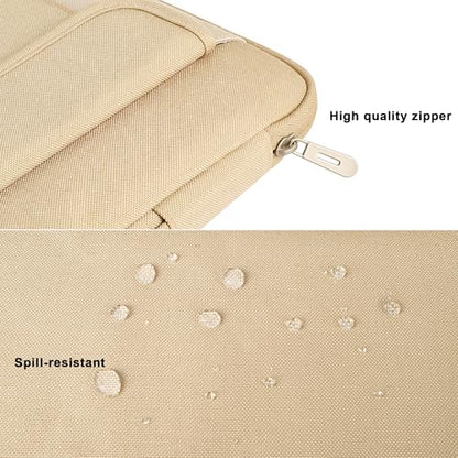 DOMISO 17-17.3 Inch Laptop Sleeve Case,Water-resistant Laptop Protective Case for Dell, HP, Lenovo, Asus, Acer, Alienware,Beige - color: Beige, size: 17 - 17.3 Inch