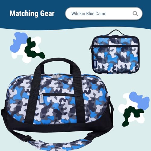 Wildkin 16-inch Kids Backpack – Durable, Padded & Spacious School Bag for Boys & Girls - Blue Camo - color: Blue Camo
