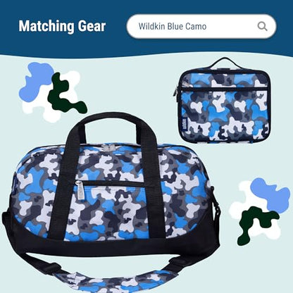 Wildkin 16-inch Kids Backpack – Durable, Padded & Spacious School Bag for Boys & Girls - Blue Camo - color: Blue Camo