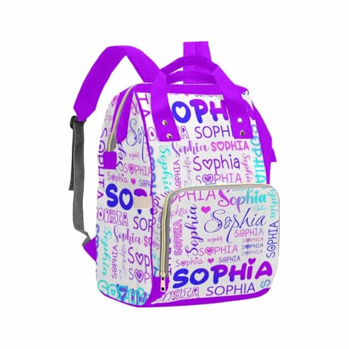 MyPupSocks Custom Diaper Bag for Mom, Customized Diaper Backpack Personalized Mummy Nursing Baby Bags Fashion Shoulders Bag Casual Daypack Travel Bag for Mom Girls Mother's Day - color: Color 19