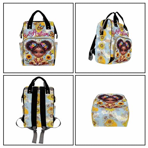 Custom Diaper Bag with Name,Personalized Diaper Bag Backpack &Insulated Water Bottle Mother Gift,Custom Monogram Baby Travel Bag Nursing Diaper Mommy Backpack with Adjustable Shoulder Straps Nappy Bag - color: Design 20