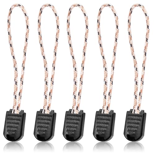 10 Pack Paracord Zipper Pull Replacement Pulls Tabs for Keys, Flashlight, Knife, Pouch, Backpack, Suitecases, Pocket - Bronze - color: Bronze