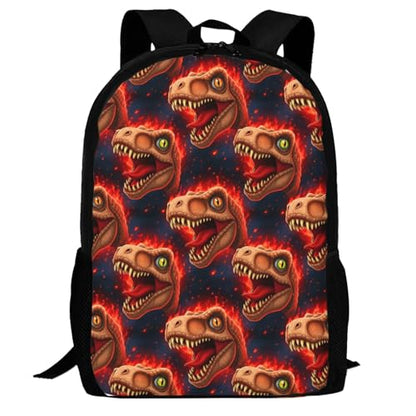Slim Anti Theft Laptop Backpack Dinosaur T Rex, Large Volume Travel Daypack Durable Polyester Carry Bag for Office Business Outdoor Trekking - color: Design (213)