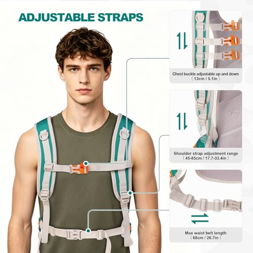 10L Small Hiking Backpack, Mini Travel Daypack for Men Women, Lightweight & Water Resistant - color: Teal Green
