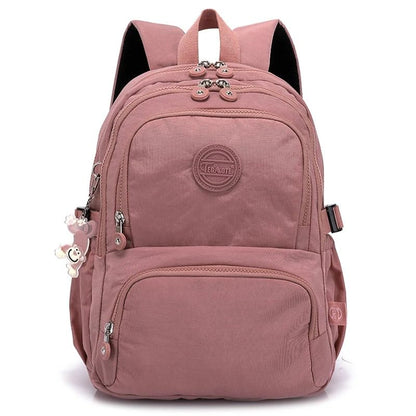 Backpack School Bag Secondary Rucksacks Teenage Student Durable Heavy Duty Large Kids Bookbags Waterproof, Pink, 27x13x37cm - color: Pink, size: 27x13x37cm