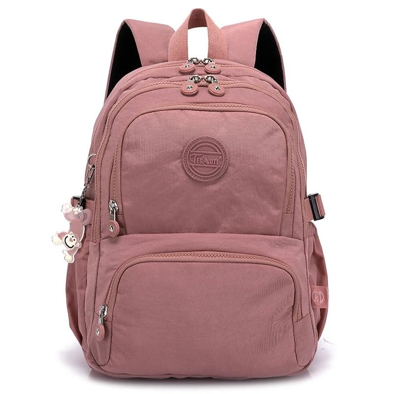 Backpack School Bag Secondary Rucksacks Teenage Student Durable Heavy Duty Large Kids Bookbags Waterproof, Pink, 31x14x42cm - color: Pink, size: 31x14x42cm