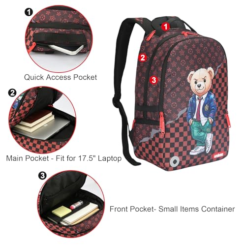Graffiti Backpack, Designer Laptop Backpack for 15.6 Inch Work,Water Resistant Backpack Computer Bag, PrepBear - color: Prepbear