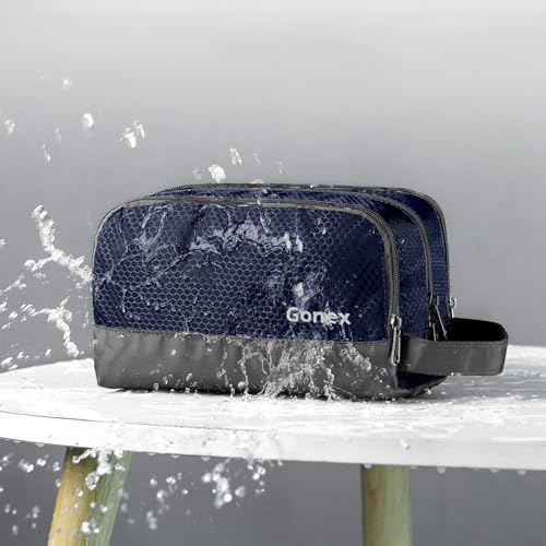 Gonex Travel Toiletry Bag Nylon, Shaving Bag Toiletry Organizer Deep Blue - color: Deep Blue