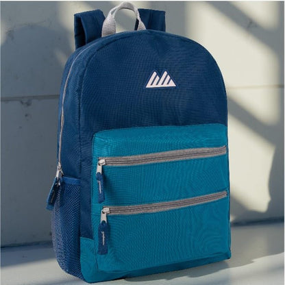 Summit Ridge Colorful Big Backpack for School Kids, Multi Pocket Backpack for Elementary, Middle School Girls, Boys with Padded Straps (Ocean/Blue) - color: Ocean/Blue