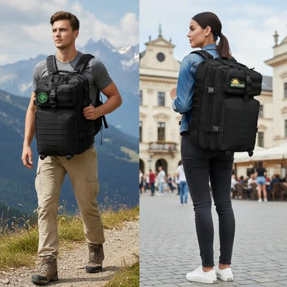 45L Military Tactical Backpack for Men & Women Bug Out Bag Assault pack Molle Daypack Hiking Trekking Rucksack(45L black) - color: 45l Black