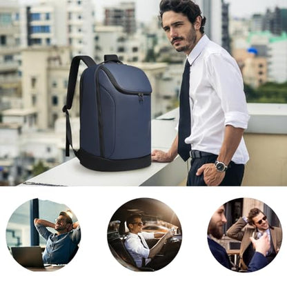 BANGE Business Commute Backpack Waterproof fit 15.6 Inch adopt in Commute,Travel Durable Backpack (Blue) - color: Blue(no Charge Port)