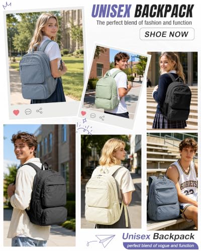 Black Backpack for School, High School Bookbag Back Pack for Teens Girls Boys, Lightweight College Backpack Book Bag for Women Men, Simple Casual Daypack Backpack Mochilas Escolares para Adolescentes - color: A1-black