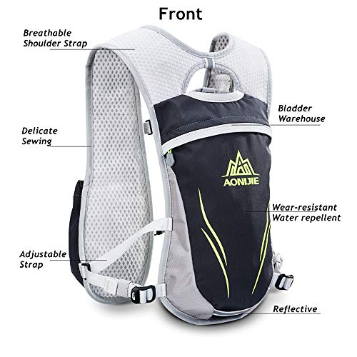 AONIJIE Hydration Vest Pack Backpack 5L 5.5L Marathoner Running Vest Race Hydration for Women and Men Trail Run Hiking Jogging - color: Red