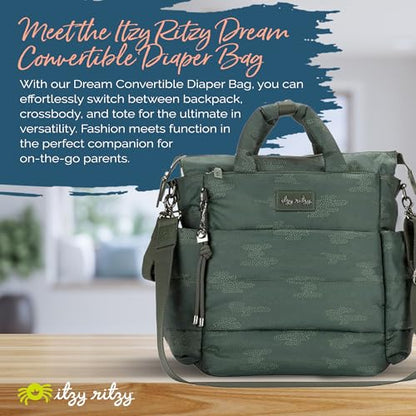 Itzy Ritzy Dream Convertible Diaper Bag Tote Backpack - Baby Diaper Bag with 14 Pockets, Changing Pad & More (Cloud Camo) - color: Cloud Camo