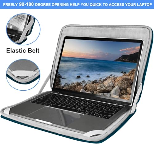 Laptop Sleeve 14 inch, Upgrade Durable Shockproof Protective Computer Cover Flip Case Briefcase Carrying Bag Compatible with 14" HP, Lenovo, Asus, Acer, Notebook, Chromebook Computer, Cyan - color: Cyan, size: 14 Inch