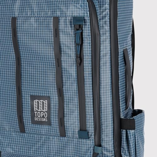 Topo Designs Global Travel Bag 30-40 Liter - Carry-on Compliant Versatile Pack, 3 Carry Options, External Laptop Sleeve (Eco-Friendly, 30L, Apex Pond Blue) - color: Apex Pond Blue, size: 30L