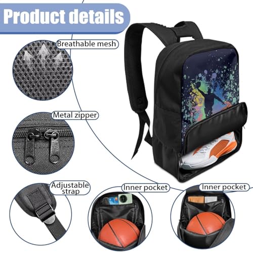 Basketball Backpack With Separate Ball Compartment And Shoes Fit Basketball Volleyball Football - color: Hoopster