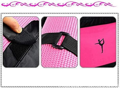 Large Capacity Yoga Mat Backpack - Water-Resistant Yoga & Gym Bag, Pink Travel Bag for Women & Men - color: Purple