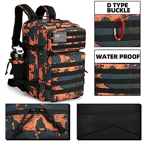 Lovelinks21 45L Tactical Assault Backpack 3 day assault pack with Molle Waterproof backpack Rucksack for Tactical Backpacks (Mars Camo) - color: Mars Camo