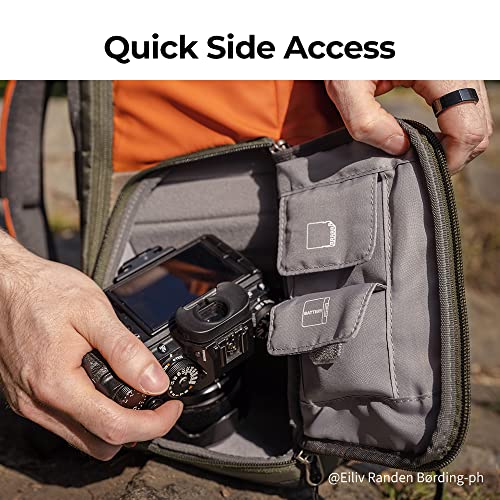 K&F CONCEPT Camera Backpack, Camera Bags for Photographers Large Capacity Camera Case with Raincover,15-15.6 Inch Laptop Compartment Compatible for Canon/Nikon/Sony/DJI Mavic Drone(Backpack 20L) - color: 04-orange