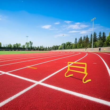 Happyyami Adjustable Height Soccer Agility Training Hurdles, Foldable Yellow Durable Speed Hurdles with Detachable Frame for Football and Athlete Footwork Drills