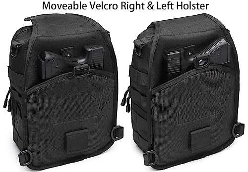 Tactical Sling Backpack with Holster Military Crossbody Bag for Men Single Shoulder Back Pack 10L - color: Green