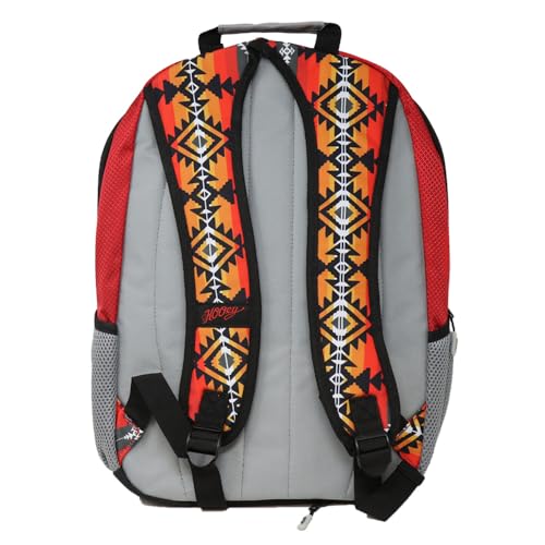 HOOEY Rockstar 20L Backpack - Compact Travel Backpack with Laptop Sleeve - Lightweight, Durable Daypack for Commuting, Hiking & Outdoor Use - Unisex Design (Red/Grey) - color: Red/Grey