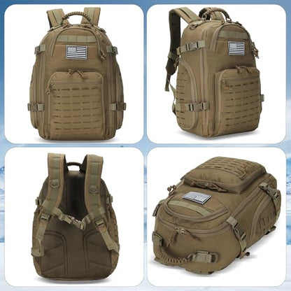 30L Hiking Backpack Lightweight Outdoor Daypack Camping Backpack Outdoor Travel Daypack Day Pack for Man Woman (Khaki) - color: Khaki