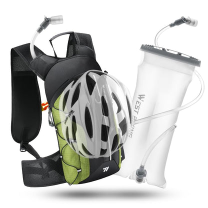 Hydration Backpack - Lightweight Water Backpack with 2L Water Bladder, Small Hiking Backpack for Running Cycling Camping Rave for Men Women - color: Green1