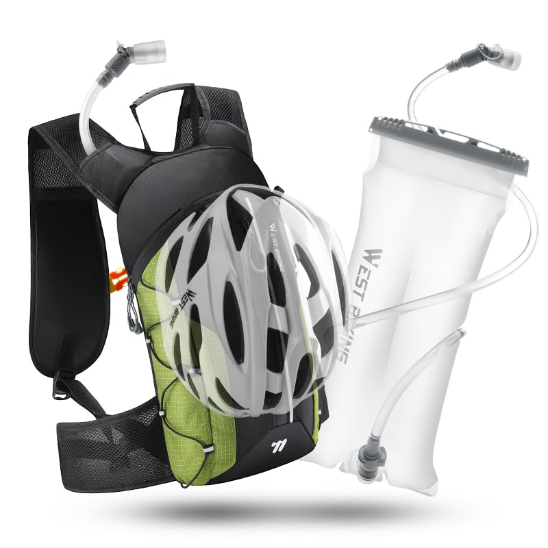 Hydration Backpack - Lightweight Water Backpack with 2L Water Bladder, Small Hiking Backpack for Running Cycling Camping Rave for Men Women - color: Green1