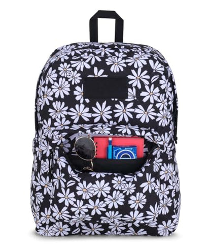 JanSport Superbreak Backpack - Durable, Lightweight Premium Backpack, Punk Pansies Black - color: Punk Pansies Black