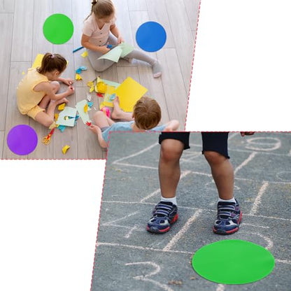 18-Piece Spot Markers for Sports, 9-Inch Rubber Circles for Gym & Training, Non-Slip Poly Spot Markers for Soccer, Basketball, Agility Drills & Classroom Activities
