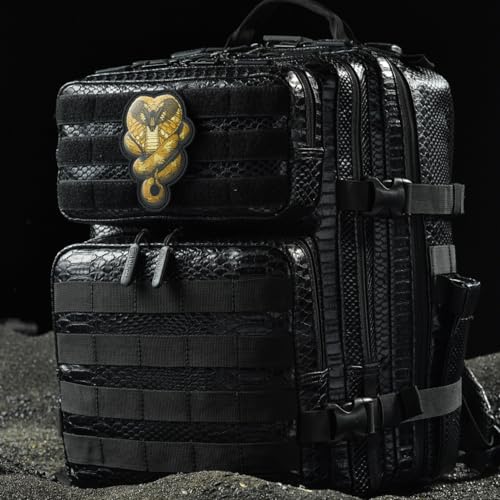 WOLFpak 35L Athletic Gym Backpack (King Cobra) - Durable 1000D Waterproof Oxford Material with MOLLE Webbing, Laptop Pocket & Dual Cup Holders, Durable Fitness/Travel/Military Daypack - color: King Cobra