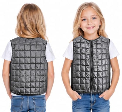 Weighted Vest for Kids, Sensory Support for Children with 2lb Weights, Breathable & Washable for Active Play (Grey) - size: Large(Ages 9-13)