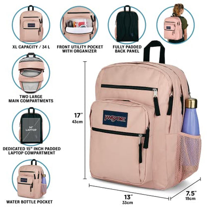 JanSport Laptop Backpack - Computer Bag with 2 Compartments, Ergonomic Shoulder Straps, 15” Laptop Sleeve, Haul Handle - Cargo Green - color: Cargo Green