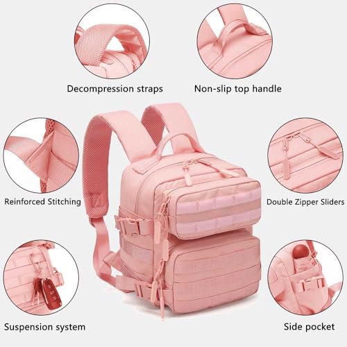 9L Mini Backpack for Men and Women, Small Backpack for Gym Hiking Travel Sports Running (Pink) - color: 9l-pink