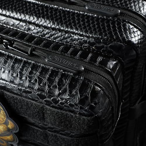 WOLFpak 25L Athletic Gym Backpack (King Cobra) Durable 1000D Waterproof Oxford Material w/MOLLE Webbing, Laptop Pocket & Dual Cup Holders, Durable Fitness/Travel/Military Daypack - color: King Cobra