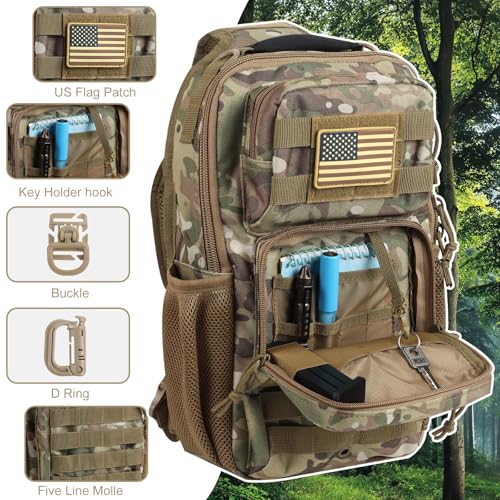 Rover Sling Pack Tactical Shoulder Sling Bag Backpack with Bottle Holder Crossbody Chest Bag, CP Camo - color: Cp Camo