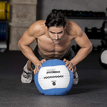 Champion Sports Rhino Promax Wall Balls - Soft Shell Non-Slip Grip for Weightlifting, Plyometrics, Cross Training, & Home Gym - style: 8 LBS