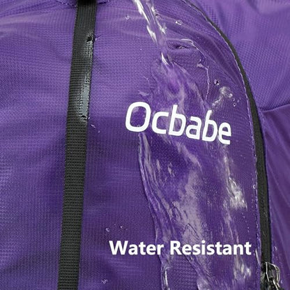 Ultra Lightweight Foldable Backpack,Water Resistant Small Packable Hiking Daypack Outdoor Camping Travel Bag - color: Purple, size: 15l