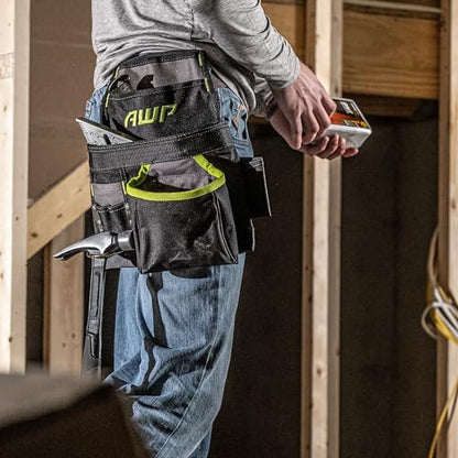 AWP Tool Pouch, Electrician Tool Pouch, Premium, Professional Multi-Pocket Organizer - size: 1 Pack, style: 9 Pocket Tool Pouch