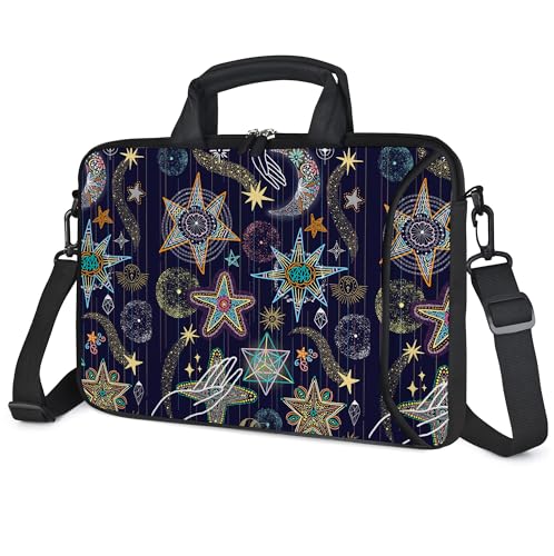 RICHEN 10 inch Messenger Bag Carrying Case with Handle Accessory Pocket Fits 7 to 10-Inch Laptops/Notebook/Kids Tablet (7-10.2 inch, Stars) - color: Stars, size: 7-10.2 inch