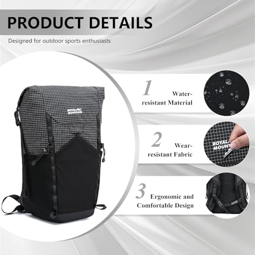 Hiking Backpack For Women&Men, 20L Lightweight Foldable Water Resistant Packable Travel Small Hiking Backpacks, Daypack Backpacks For Travel, Camping (Black) - color: Black