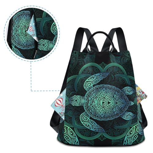 ALAZA Sea Turtlelotuses Mandala Boho Outdoor Backpack Bags for Woman Ladies - color: Multi 9