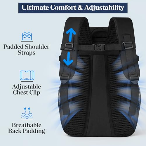 SUN CUBE Cooler Backpack 33 Can, Leakproof Insulated Backpack Cooler for Men Women, Camping Cooler Backpack for Beach Travel Hiking, Waterproof Lunch Backpack - color: Black
